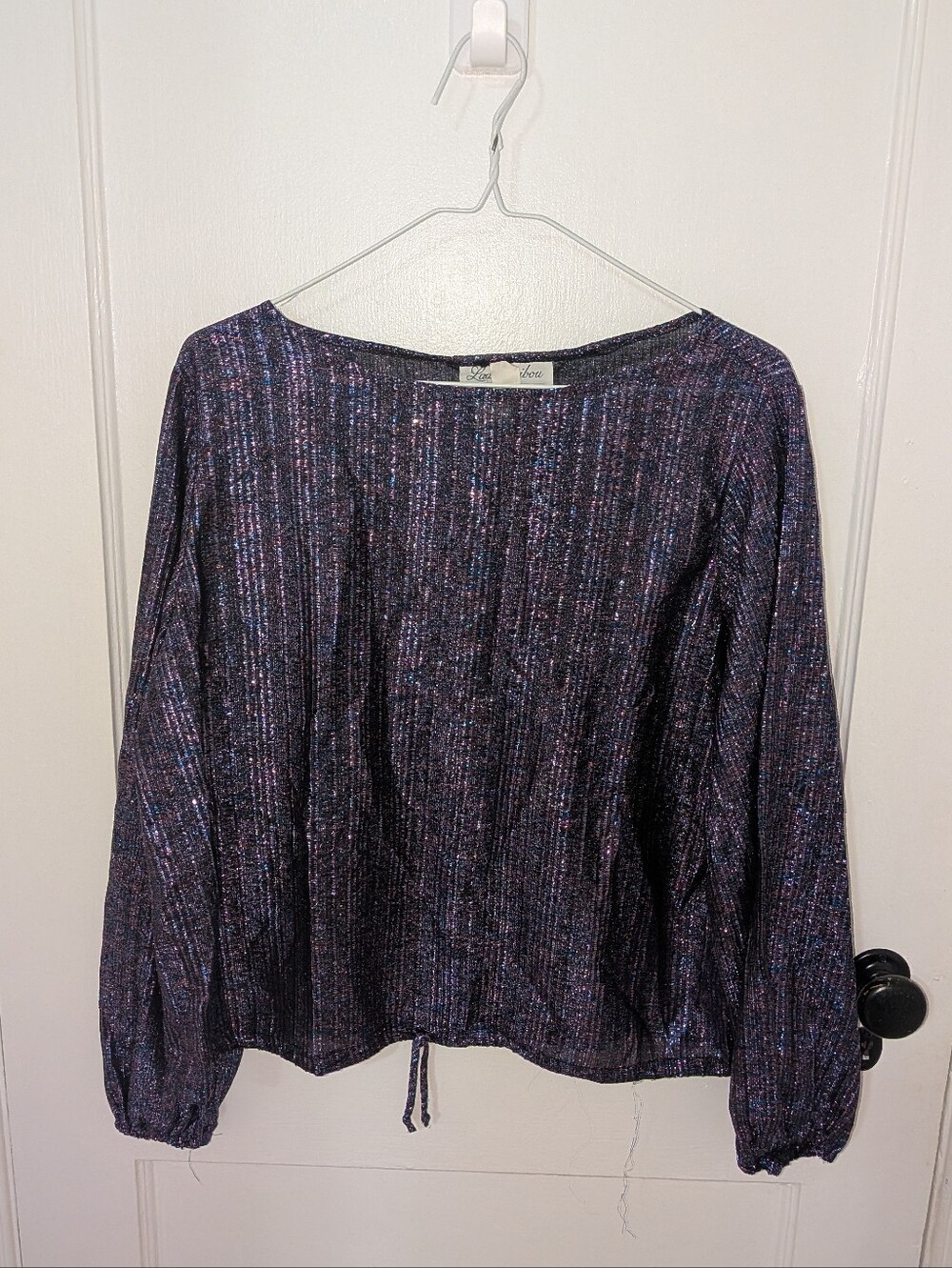Vintage Sparkly Disco Shirt, Size Large